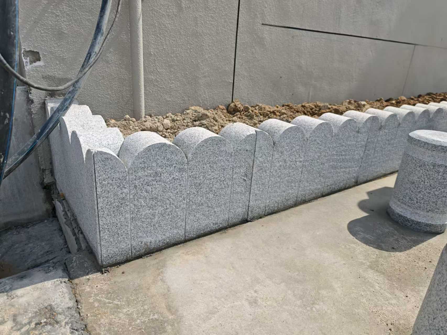 云南芝麻白花边石  围边石