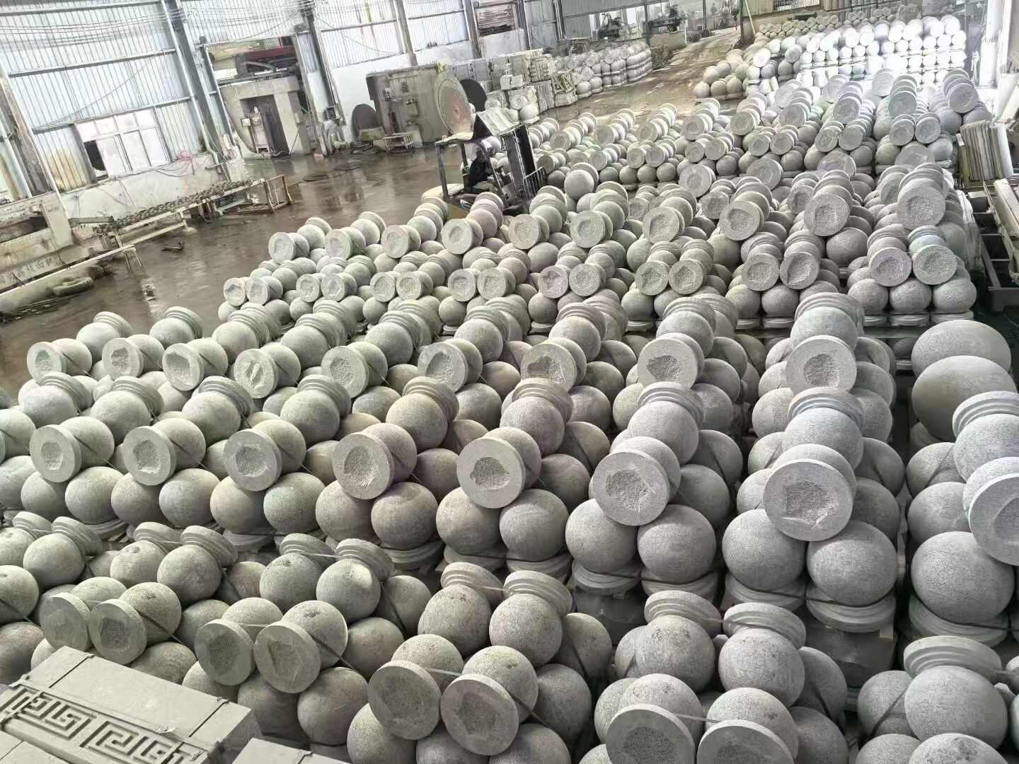 云南芝麻白圆球 石球 挡车球